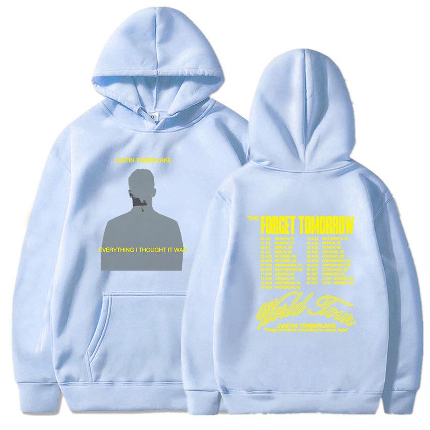 Толстовки с принтом Мужские Джастин Тимберлейк The Forget Tomorrow World Tour 2024 Heavy Mental Sudaderas Hombre Graphic Hoodie Winter