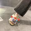 Fashion cute plush cotton mop girl comfortable autumn and winter suede casual non-slip slippers thick bottom cartoon fluff mop