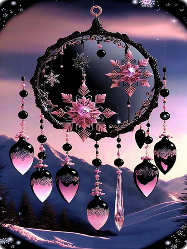 Пейзаж в колокольчиках ветра Личность DIY Полная дрель Алмазная декоративная картина