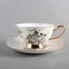 New Chinese Simple Ceramic Cup Coffee Cup Saucer Chinese Style Bone China Afternoon Tea Coffee Cup Simple Water Cups