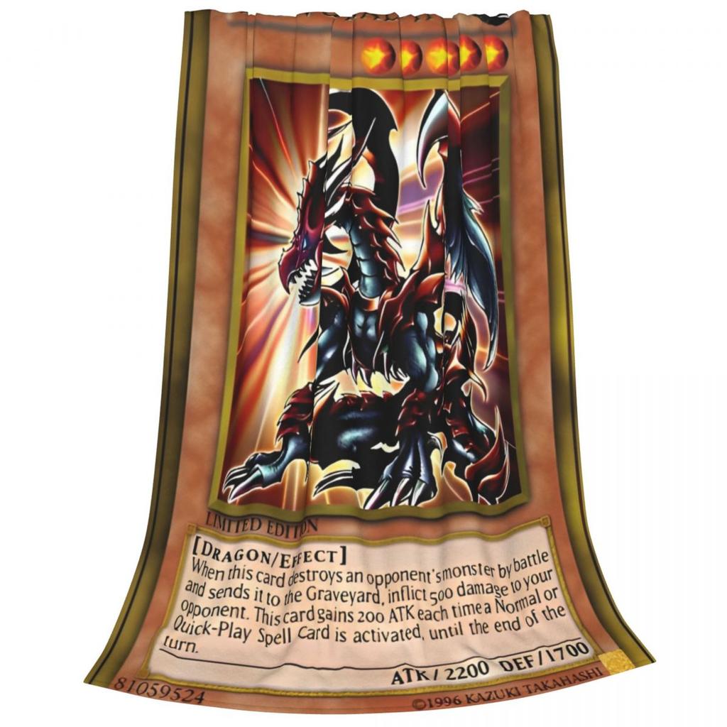 Yu Gi Oh Card Blanket Cover Plush Throw Blankets Summer Air Conditioning Portable Ultra-Soft Warm Bedsprea