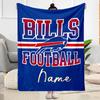 Buffalo Bills Football Personalized Text Blanket Multi-purpose Customizable Blanket Durable Comfort Great for Sofa Office Chair Nap Living Room
