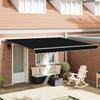 Automatic Retractable Awning vidaXL Black 400x350 Cm 3330781