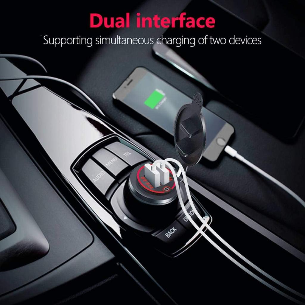 2Pcs Charger Car USB Socket 5V 4.2A Quick Charge with LED Display, Waterproof and Dustproof, 12V ~ 24V Vehicles Car Boat Motorcycle SUV Bus Truck Etc.