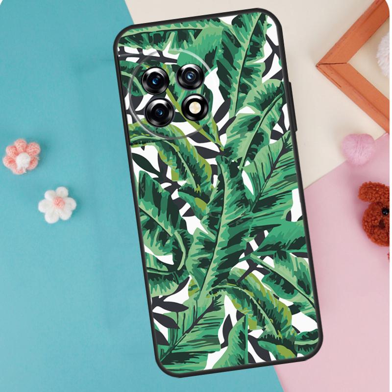 Чехол Banana Leaf для OnePlus 12 11 9 10 Pro 9RT 10T 10R 12R OnePlus Nord N10 N20 CE 2 3 Lite 2T Cover
