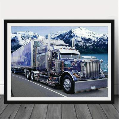 Один 11,8x15,7 дюймов 5D DIY Алмазная картина Грузовик Вышивка крестиком, Набор для вышивания, Алмазная картина со стразами, Ручной подарок для украшения дома