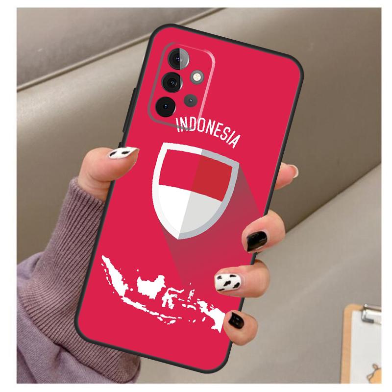 Чехол-карта с флагом Индонезии для Samsung Galaxy A33 A13 A53 A34 A54 A14 A15 A16 A26 A36 A56 A12 A32 A52 A06 A35 A55