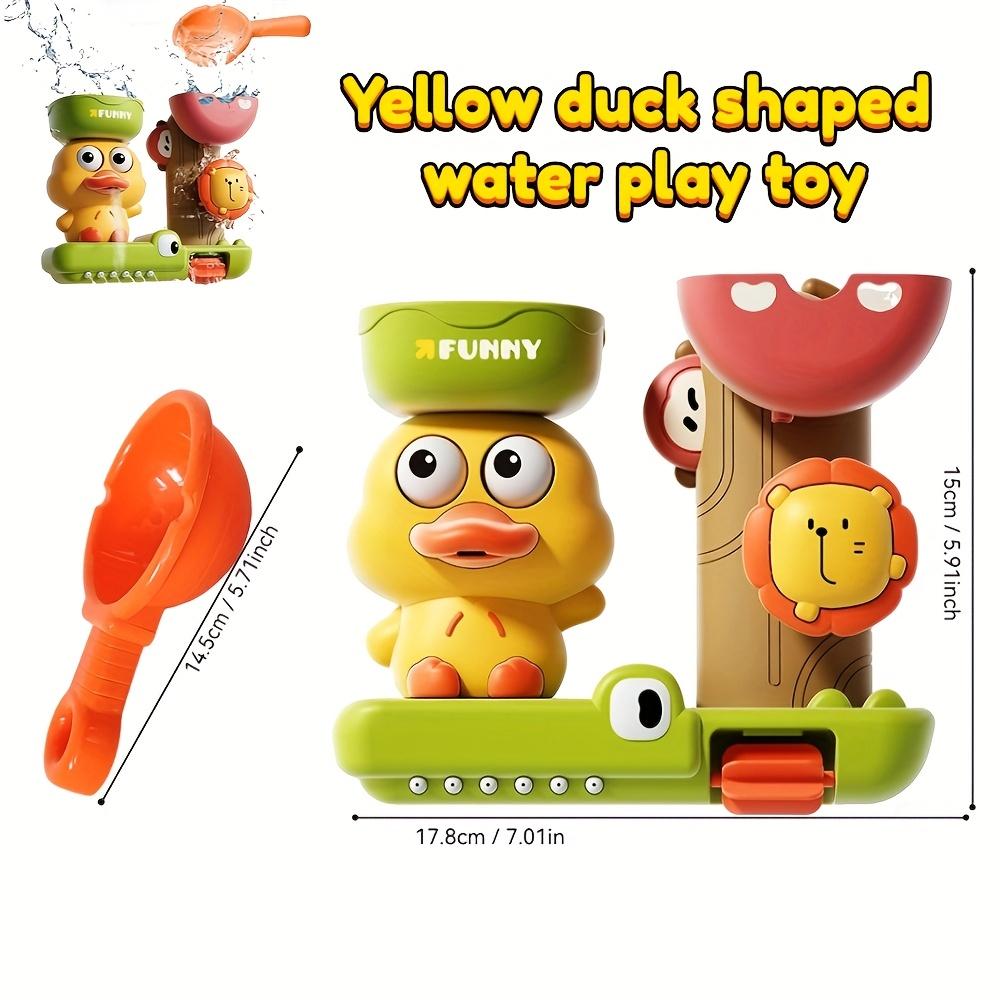 Interactive Duck Bath Toy with Suction Cups - Colorful Cartoon Bathtub Toys,  Perfect Birthday Gift Shower & Bath Time Play