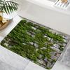 1pc Large Crystal Velvet Mat - Soft Green Moss Nature-Inspired Design, Plush Machine-Washable Bathroom & Kitchen Floo