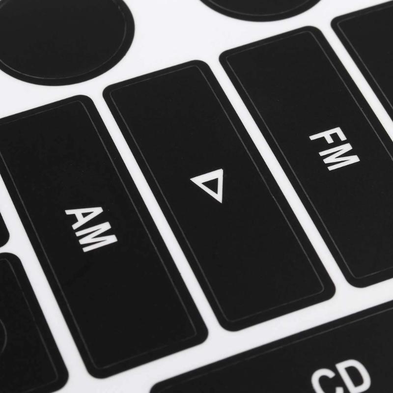 Практичная автомобильная изношенная навигационная кнопка FM-радио, ремонтная наклейка, наклейка, антикоррозийное украшение, подходит для Golf MK5