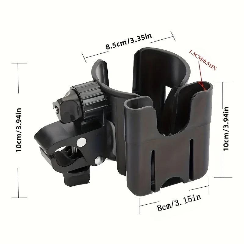 2-in-1 Universal Stroller Water Cup Holder With Phone Holder Universal Bottle Holder For Wheelchair Stroller Accessories