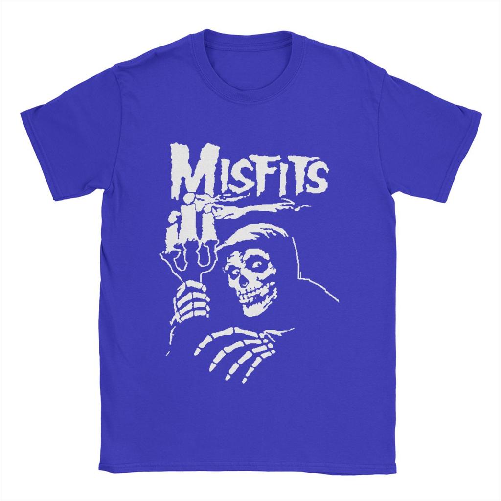 Мужская футболка Misfits Funny Pure Cotton Tees с коротким рукавом и круглым вырезом, одежда больших размеров