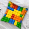 1 шт. Наволочка с принтом L-Legos на молнии Яркий дизайн из строительных блоков Идеально для декора офиса, гостиной, спальни