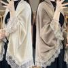 Women Lace Edge Scarf Skin Friendly Cloak Shawl Fashion Cardigan Top