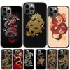 Традиционный китайский чехол-накладка с золотым драконом для iPhone 17 Air 15 16 Pro Max 14 13 12 11 Pro Max Plus
