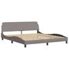LED Bed Frame without Mattress  Hvar  Taupe 180x200 cm Fabric