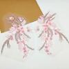 Модные Элегантные Вышивка Блестками Вышитые Патчи с Блестками DIY Белые Черные Вышитые Цветочные Патчи Патчи с Блестками Платья