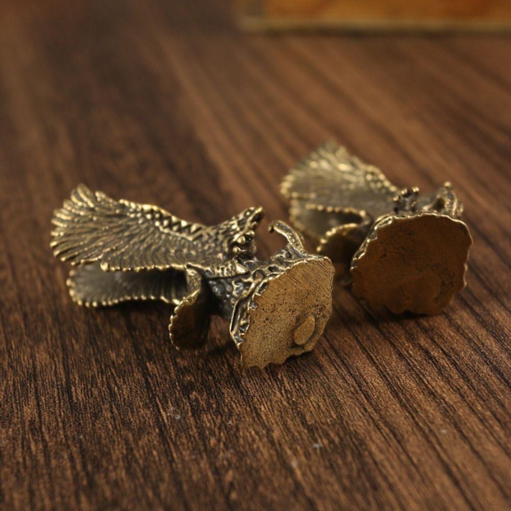 Animal Eagle Statue Solid Brass Eagle Ornaments Realistic Simulation Eagle Wings Ornaments  Bedroom