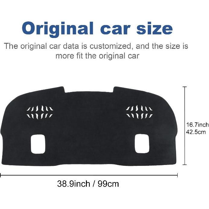 KUNGKIC for Ford Mustang 2024 2025 Rear Dash Cover Custom Interior Dashboard Pad Carpet Mat Flannel Sunshield Protector Pad Accessories Non-Slip