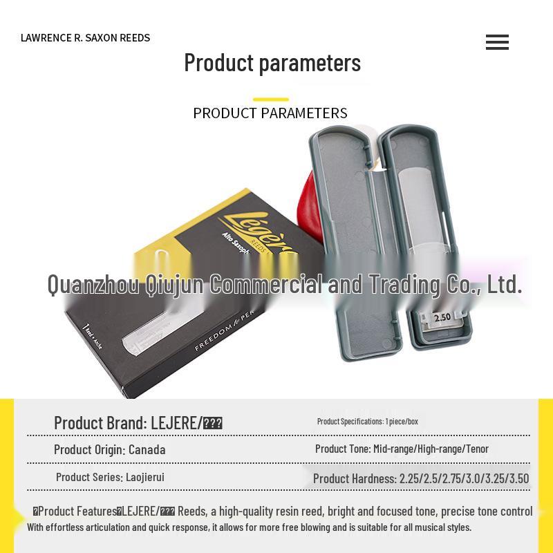 Laojierui Durable Synthetic Resin Saxophone Reed for Alto, Tenor, & Soprano