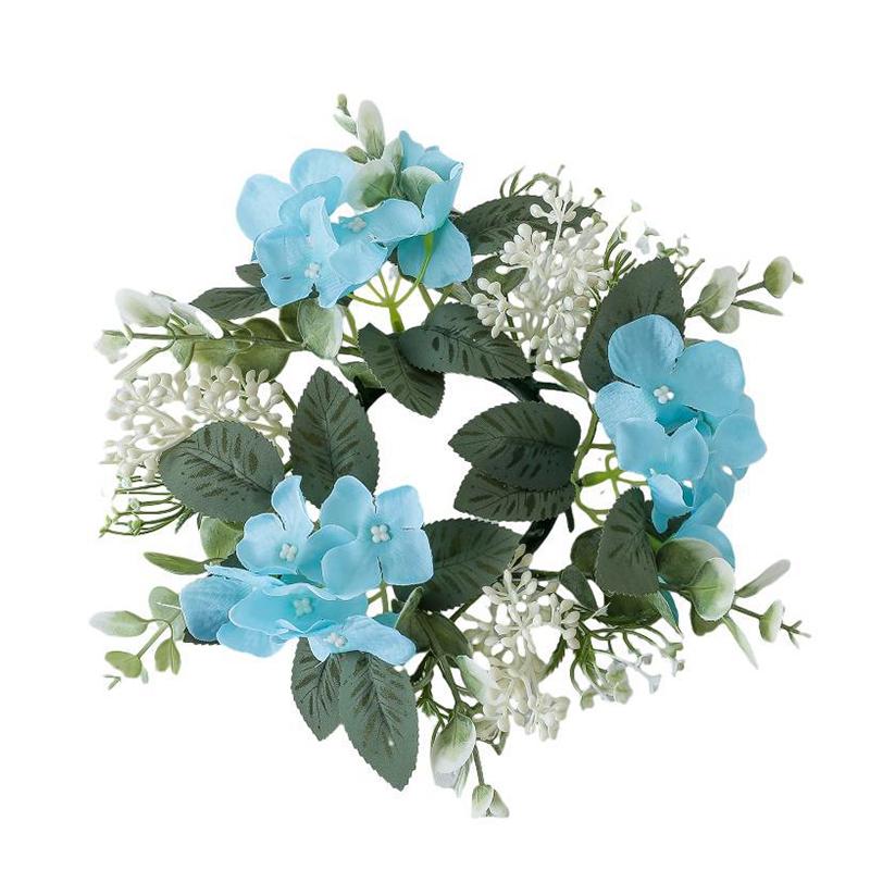 25 см Центральное украшение стола, подсвечник, шелковый венок из искусственных цветов, искусственная гирлянда из гортензии