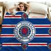 Rangers FC Print Flannel Blanket High Quality Warm Comfortable Cover for All Seasons Perfect for Gifts Home Decor