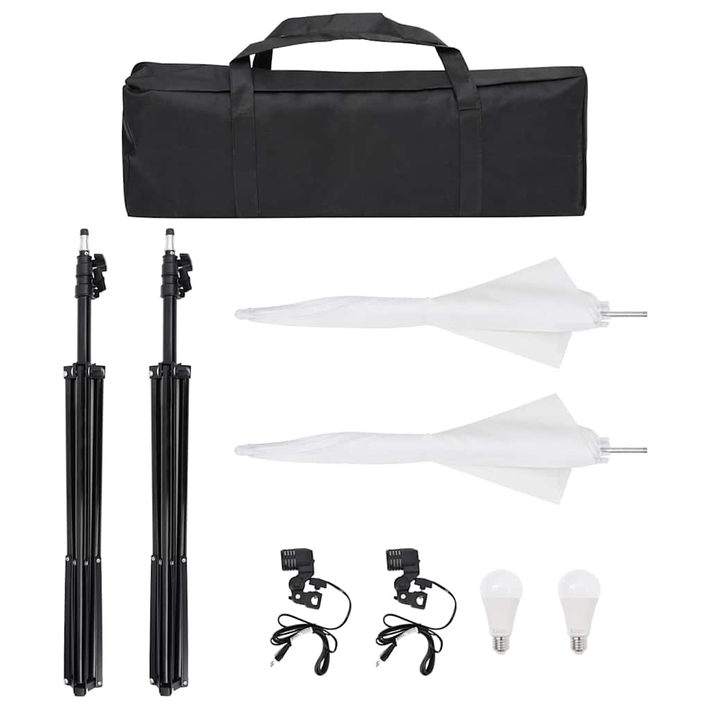 Vidaxl Fotograficzny Zestaw Studyjny Z Lampami I Tłem