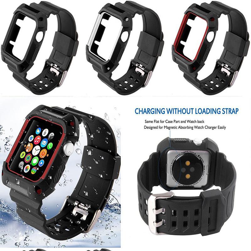 Стильный ТПУ ремешок для Apple Watch с полной защитой кнопок, прочный и модный