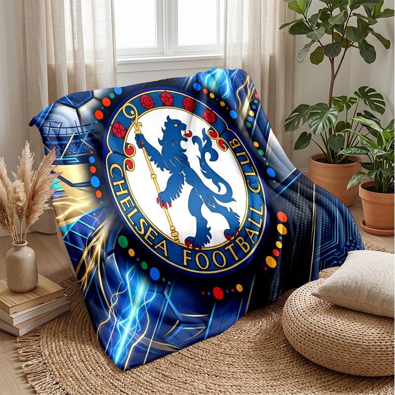 Chelsea FC Theme blanket Soft Flannel Blanket Plush Throw Blanket Cozy Sofa Bed Blanket for Home Decor