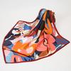 Flower Print Bandana Square Head Scarf Silk Like Floral Head Scarves Square Satin Hair Scarf Bandanas For Women 90*90CM