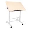 Mobile Standing Desk with Wheels Height Adjustment Folding Portable Rolling Laptop Desk for Home Bedside  
