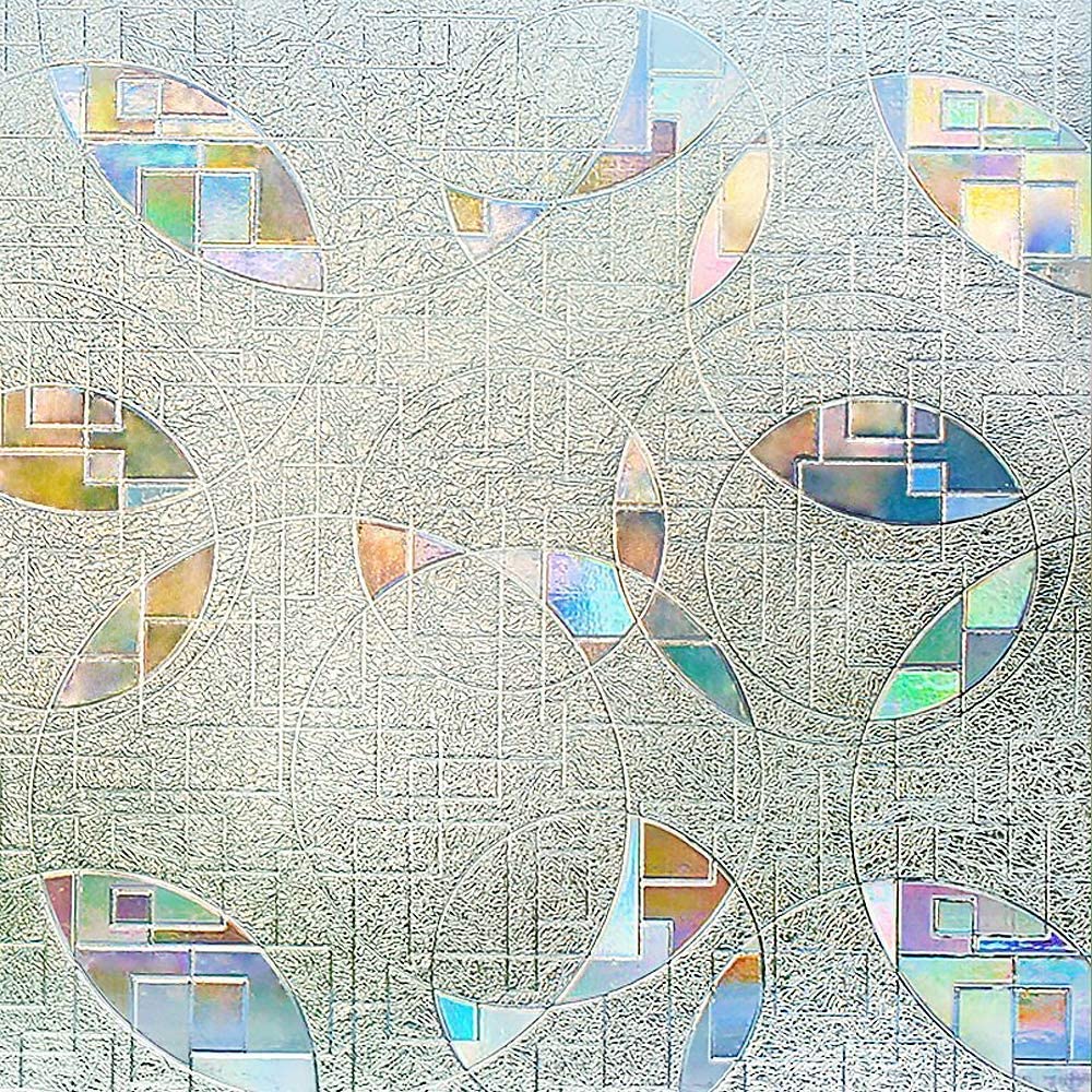 Конфиденциальная оконная пленка Rainbow Window Cling 3D Декоративное оконное виниловое витражное покрытие для окон Неклеящаяся пленка Sun UV