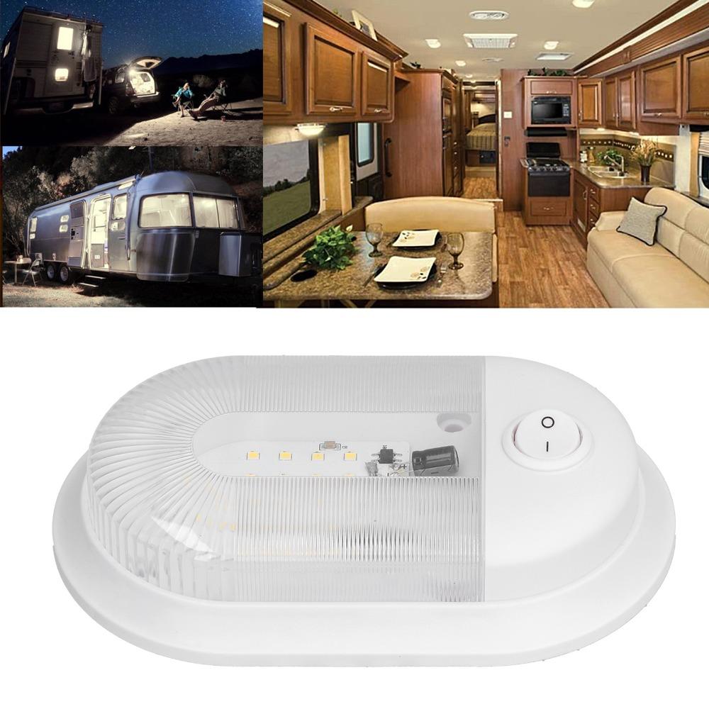 White Light LED RV Ceiling Dome Light Aluminum Plate Dome Light Vehicle Lighting