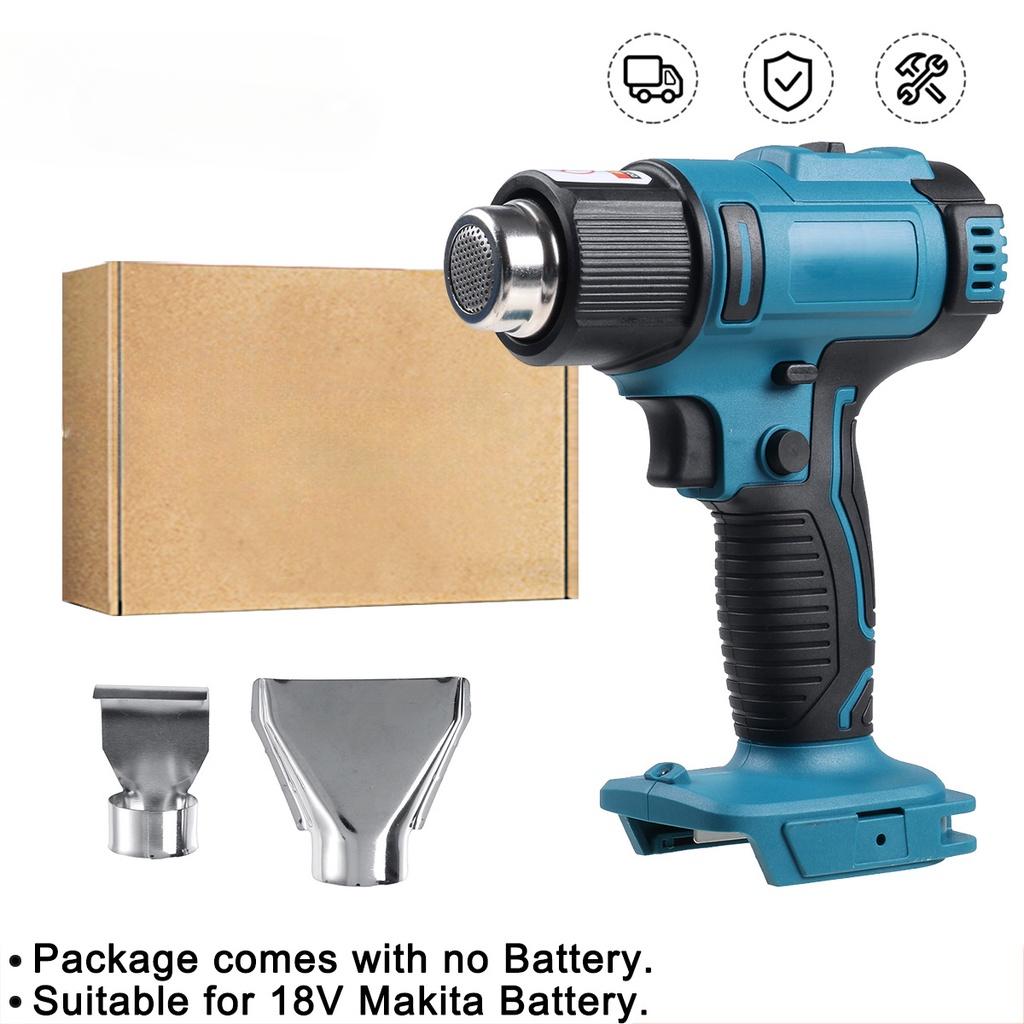 21V 1200W Adjustable Cordless Handheld Hot Air Guns Temperatures With 2 Nozzles Electric Heat Guns For Lithium Battery