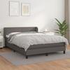 3127197 vidaXL Divan Bed with Mattress Grey 140x200 Cm Faux Leather
