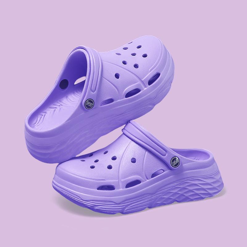 Модные женские модные сандалии на платформе Лето 2025 С вырезами Eva Спортивные клоги Садовая обувь для женщин Толстая подошва Нескользящие пляжные сандалии