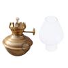 Brass Table Lantern Glass Oil Lamp Home Decoration (5 Inches)