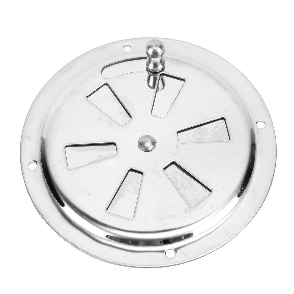 4 Inch Round Louver Vent Cover with Side Knob Adjustable 316 Stainless Steel Air Vent Grille for Boats Marine Yacht Home