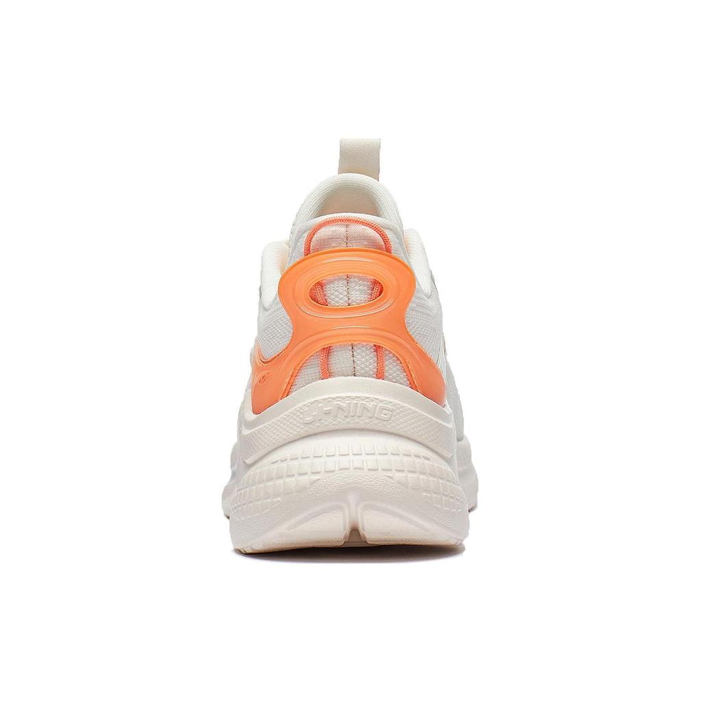 Li Ning Flow Cloud Durable Breathable Non-Slip Low-Top Sports Casual Shoes Women Sneakers White Orange AGLT030-4
