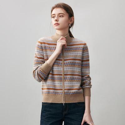 Женский кашемировый кардиган Komonboka в стиле Fair Isle, осень/зима 2025