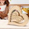 Wood Ornament Love Figurine Couple Gifts Statuette Craft Sculpture Wooden Statue for Indoor House