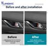 Для Mazda CX-5 CX5 KF 2017-2019 2020 2021 2022 2023 2024 Наклейка из настоящего мягкого углеродного волокна LHD RHD Отделка рамки внутренней ручки двери автомобиля