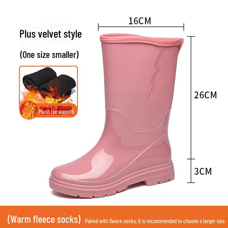 Женские водонепроницаемые высокие резиновые сапоги: Стильный, нескользящий, удобный, износостойкий — идеально подходит для кемпинга и использования на кухне.