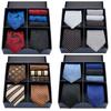 Men'S Formal Tie Bow Tie Pocket Towel 7-Piece Suit High-End Suit Small Square Scarf Retro Pattern Groom Wedding