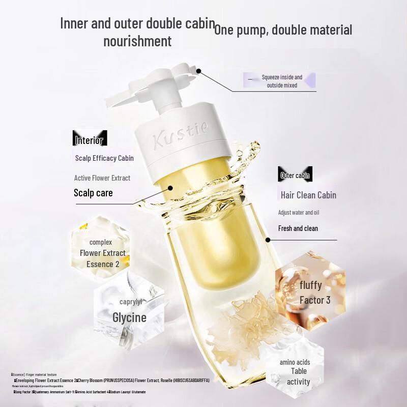 Kustie Sakura Ginger Flower Dual Chamber Shampoo