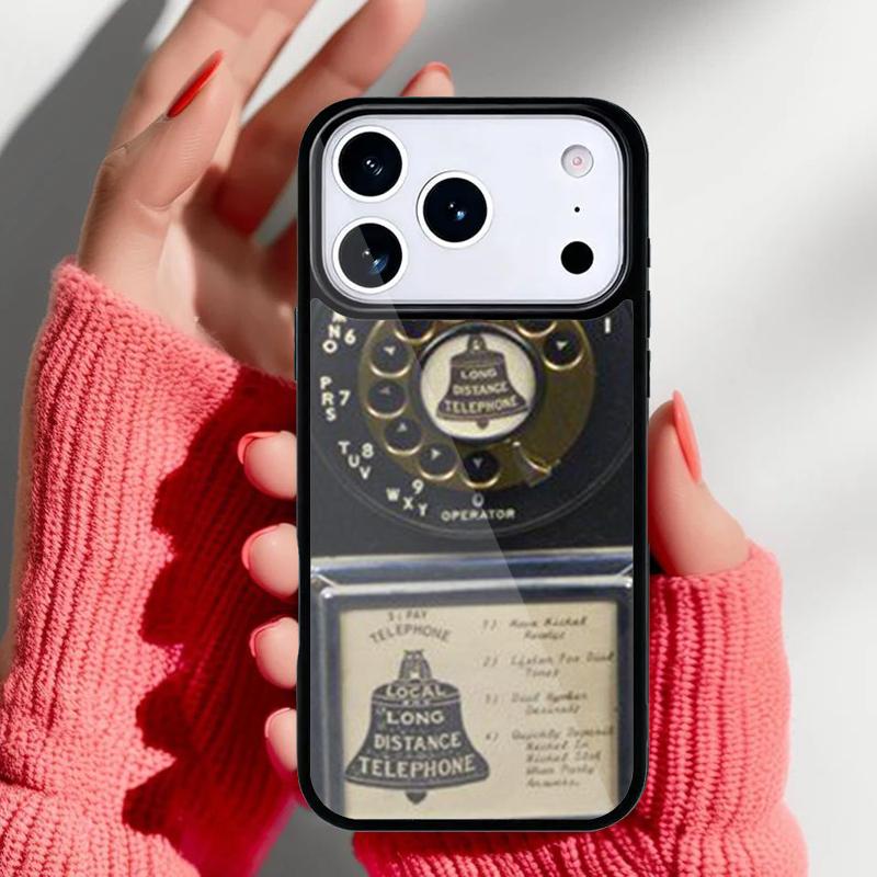 Ретро Винтажный Синий Телефон Чехол для Телефона для iPhone 17 Air 16e 15 14 13 Pro Max Задняя Крышка для 12 11 Pro Coque
