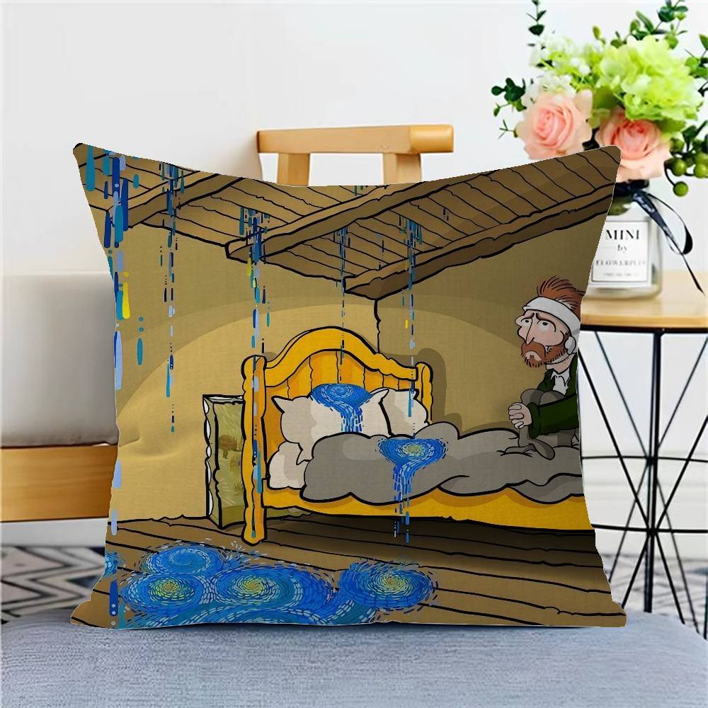 Painter Van Gogh Cushion Cover Pillow Cover Decor Pillowcase Printed Cushion Case For Couch