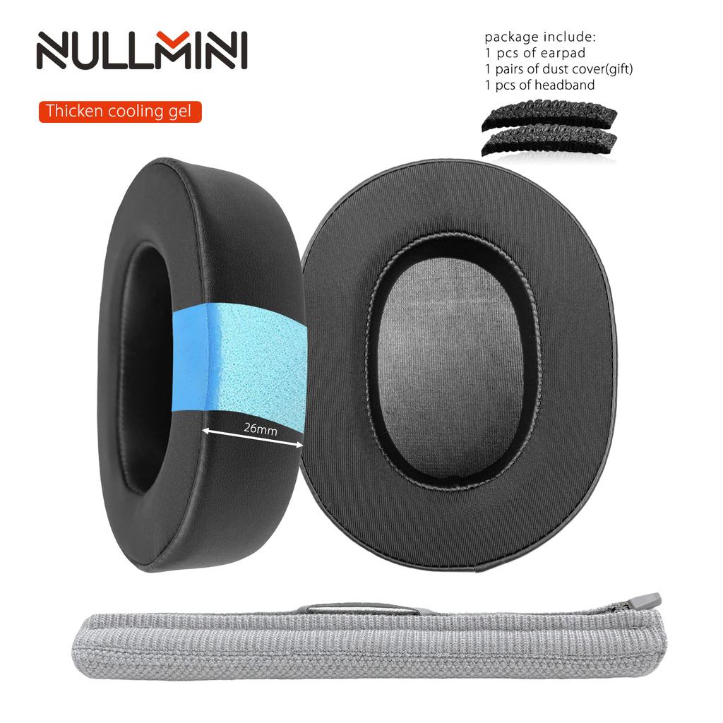 NullMini Replacement Earpads for Sony WH-1000XM5 Headphones Cooling Gel Earmuff Sleeve Ear Cushion Headset Headband Headbeam