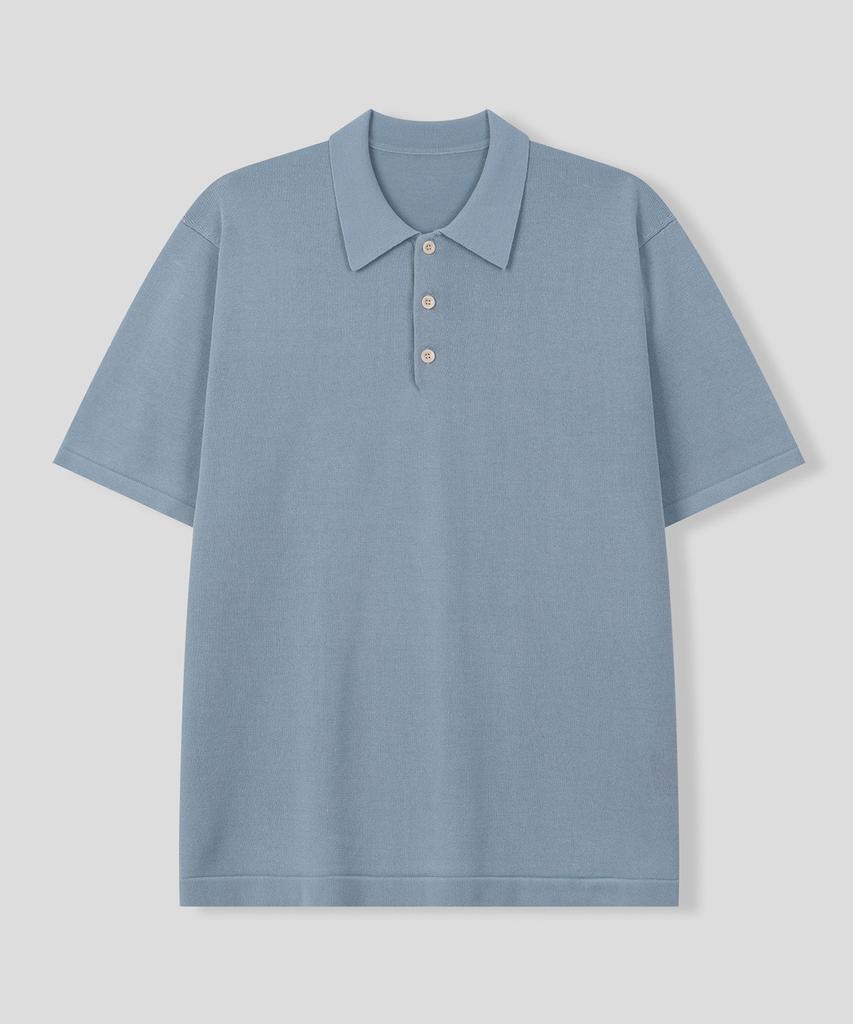 BLACK MOMENT Rayon Blended Knit Polo Shirt [Mocha Brown]
