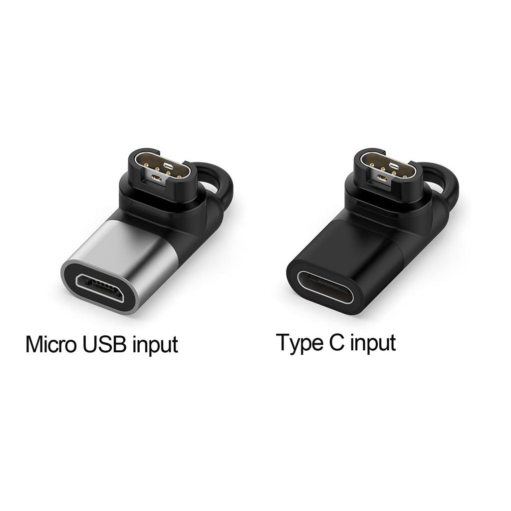 Преобразователь заряда Micro USB/Type-C на 4-контактный для Quatix 5 Sapphire Vivoactive 3/для